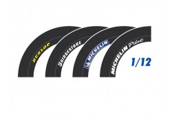 Blue Stuff MOTO GP tire markings Decals - 1/12 Scale