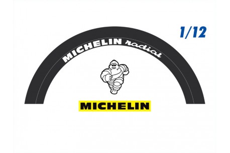 Blue Stuff MICHELIN 80's tire markings Decals - 1/12 Scale - BS-12-002