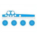 Blue Stuff MERCEDES-BENZ 300SL Dashboard & Hubcaps Decals - 1/24 Scale