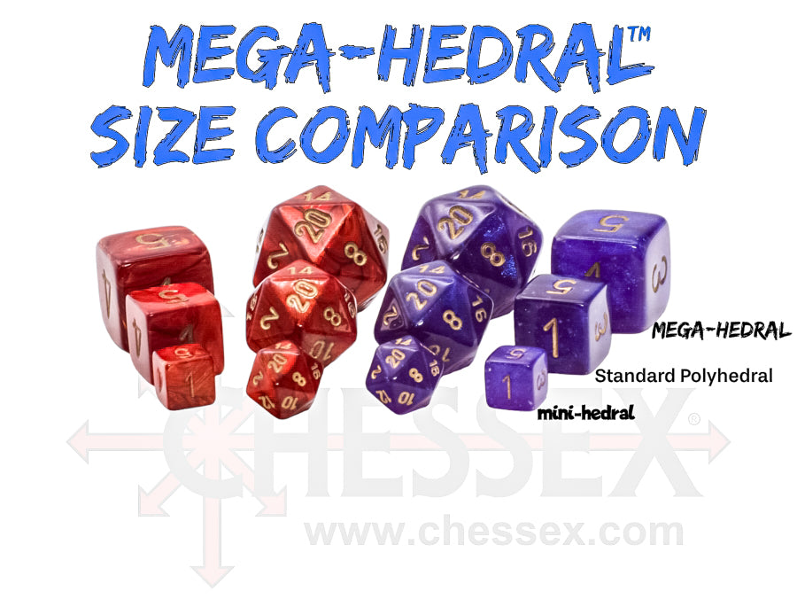 Chessex Marble Mega-hedral Green/dark green 7-Die Set