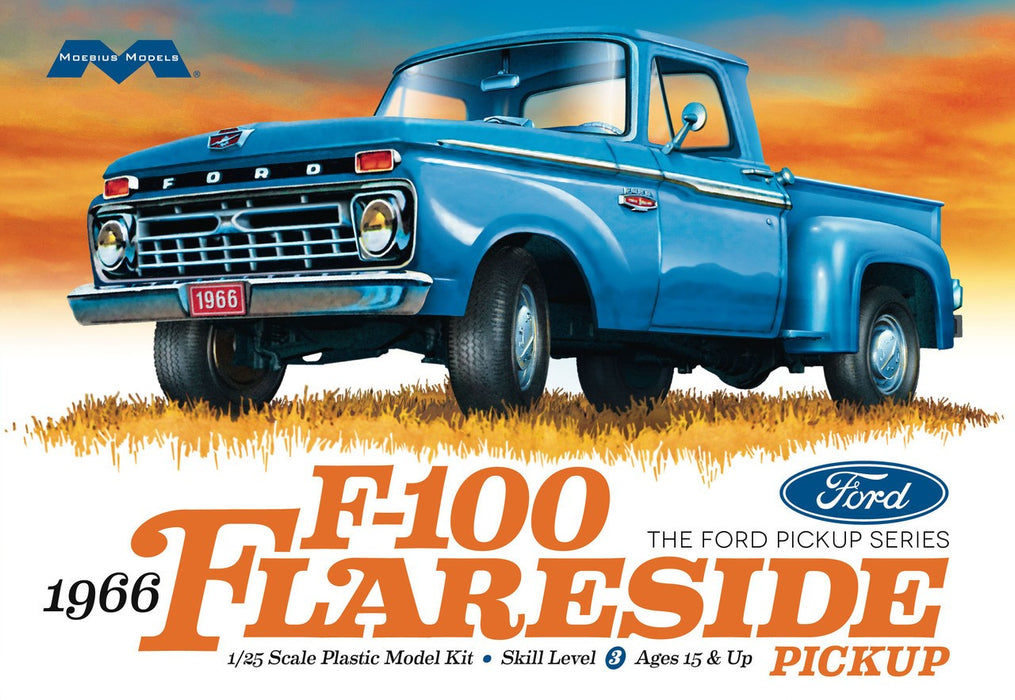 Moebius 1966 Ford F-100 Flareside Pickup Truck - 1/25 Scale