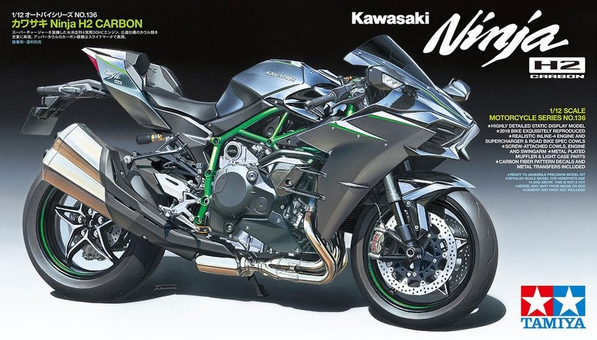 Kawasaki Ninja H2 Carbon 1:12 scale model kit