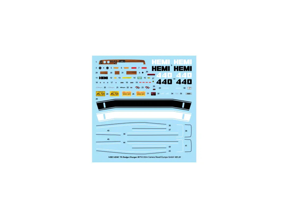 70' Dodge Charger R/T - 1/25 Scale Model Kit