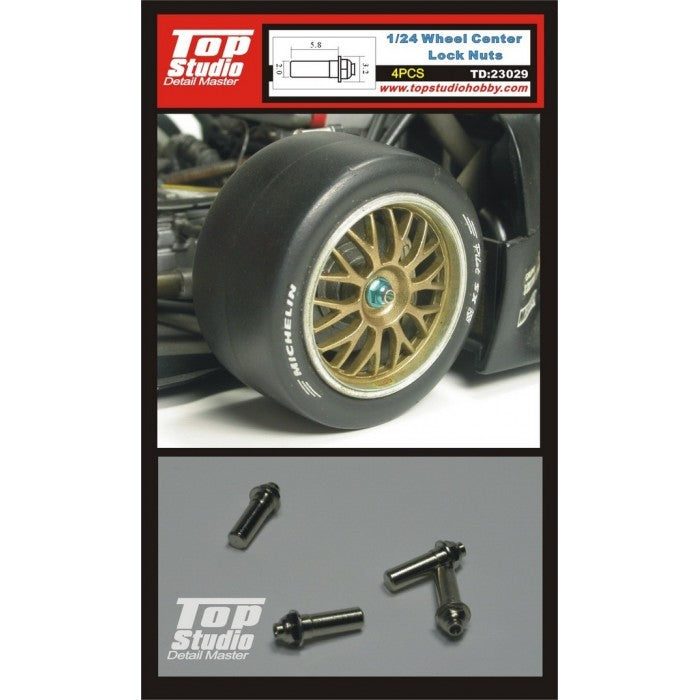 Top Studio 1/24 Wheel Center Lock Nuts