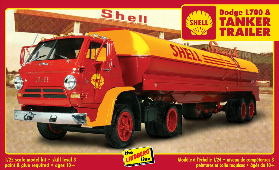 Lindberg Dodge L700 w/ Shell Tanker - 1/25 Scale Model Kit