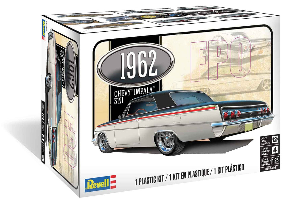 Revell 1962 Chevy Impala Hardtop (3 in 1)  - 1/25 Scale Model Kit