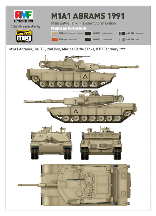 RFM M1A1 ABRAMS 1991 - 1/35 Scale Model Kit