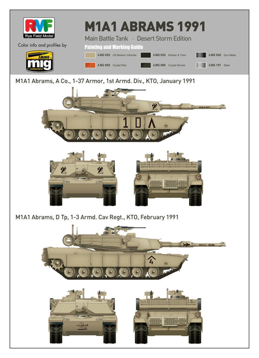 RFM M1A1 ABRAMS 1991 - 1/35 Scale Model Kit