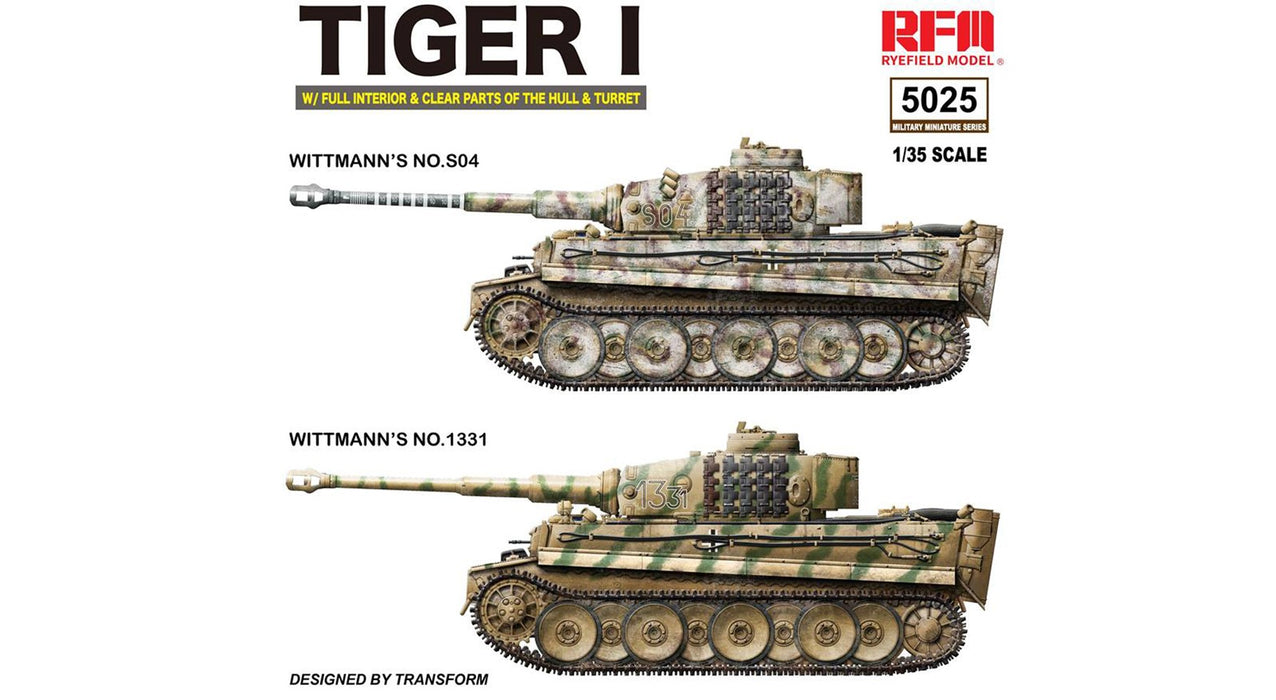 RFM Tiger I Early w/ Full Interior & Clear Parts - 1/35 Scale Model Kit