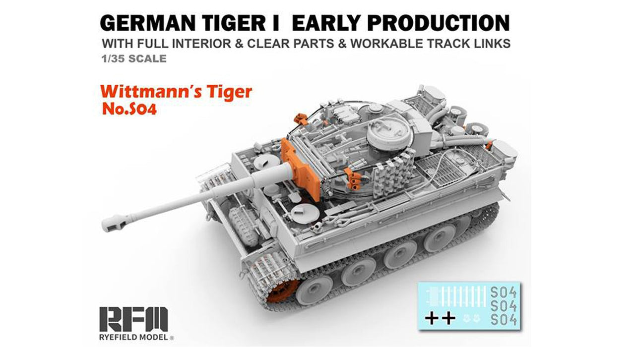 RFM Tiger I Early w/ Full Interior & Clear Parts - 1/35 Scale Model Kit