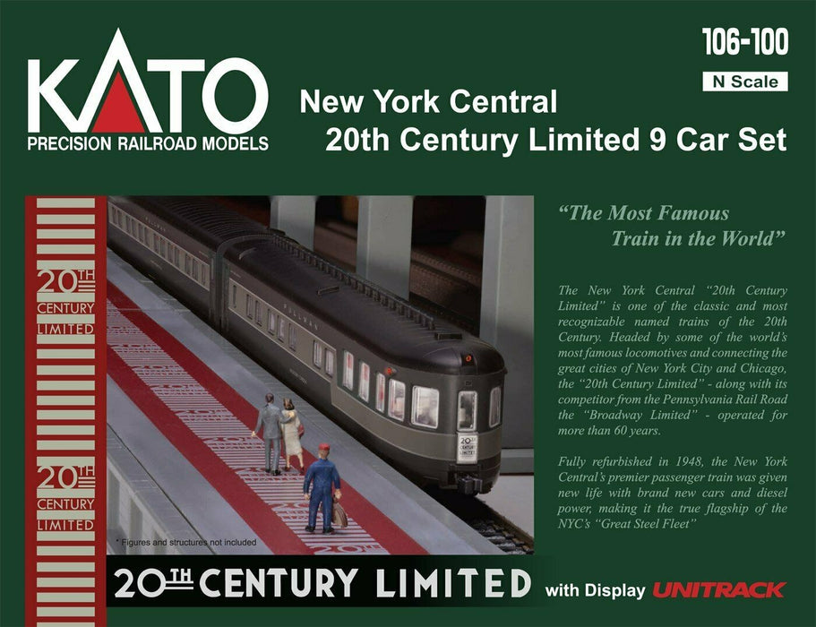 N Scale New York Central 20th Century Limited 9 Car Set