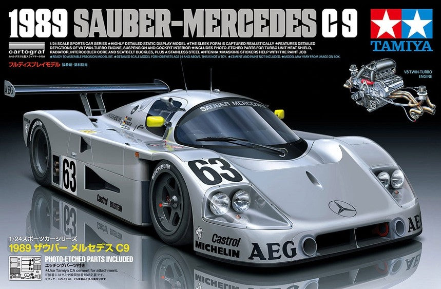 Tamiya 1989 Sauber Mercedes C9 - 1/24 Scale Model Kit