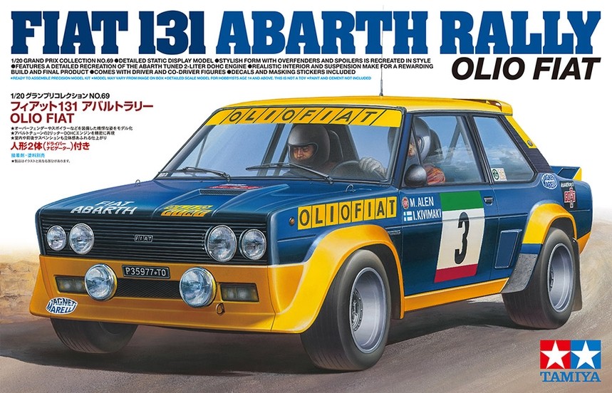 Tamiya 131 Abarth Rally Olio Fiat  - 1/20 Scale Model Kit