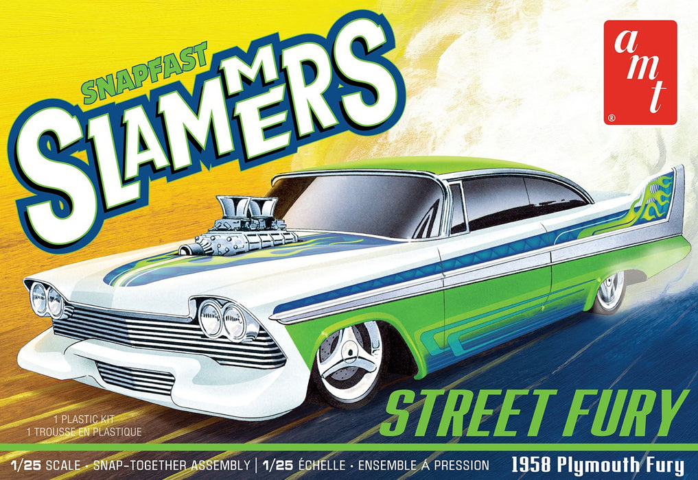 AMT Street Fury 1958 Plymouth - Slammers SNAP - 1/25 Scale Model Kit