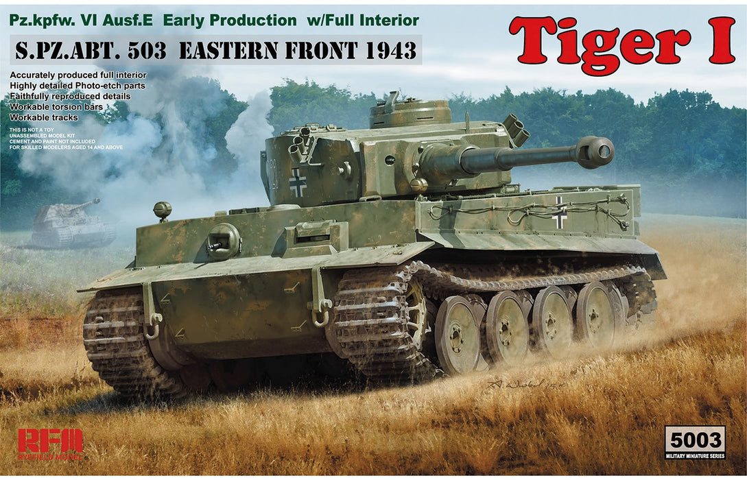 RFM Tiger I Early w/ Full Interior - 1/35 Scale Model Kit