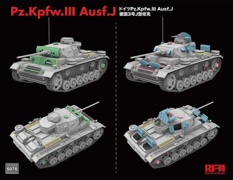 RFM Pz.Kpfw.III Ausf.J - 1/35 Scale Model Kit