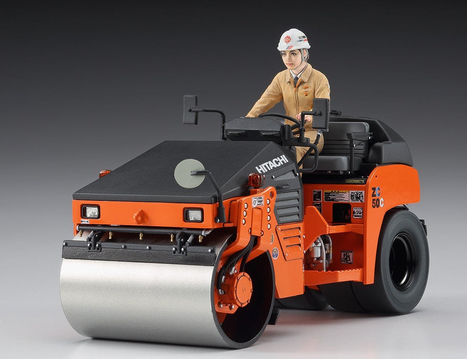 Hasegawa Hitachi Vibratory Combined Roller ZC50C-5 - 1/35 Scale Model Kit