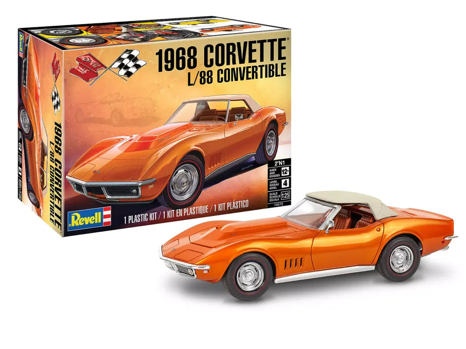 Revell ’68 Corvette L/88 Convertible 2’N1 -  1/25 Scale Model Kit