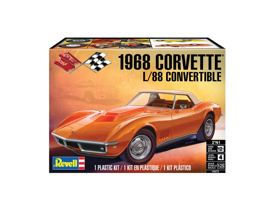 Revell ’68 Corvette L/88 Convertible 2’N1 -  1/25 Scale Model Kit
