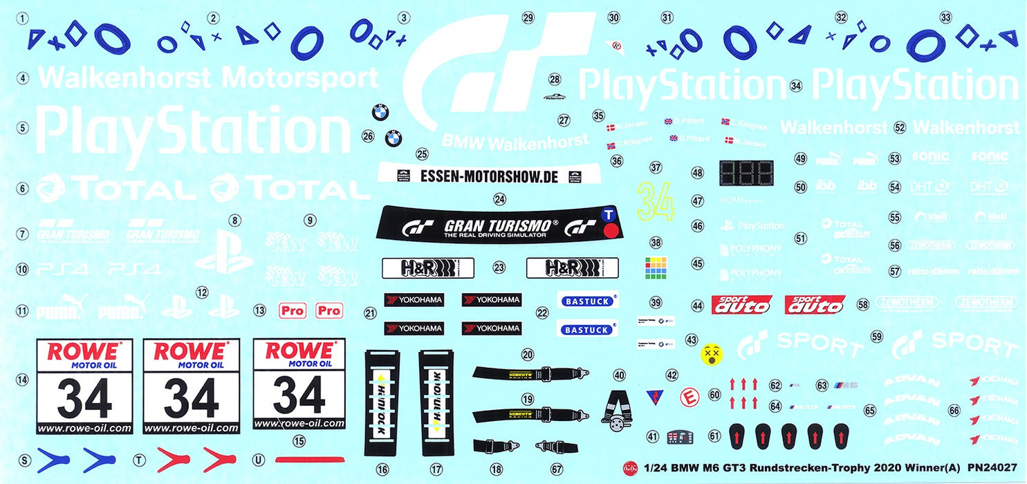 Platz NuNu BMW M6 GT3 Rundstrecken-Trophy 2020 - 1/24 Scale Model Kit