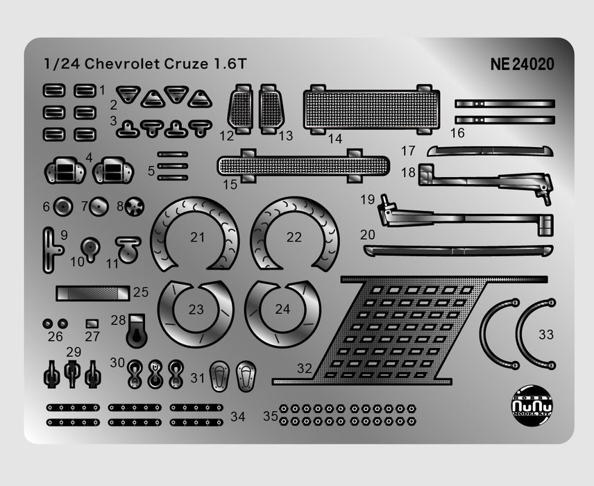 Platz NuNu Detail-Up Parts for 1/24 Chevrolet Cruze 1.6T '13 W