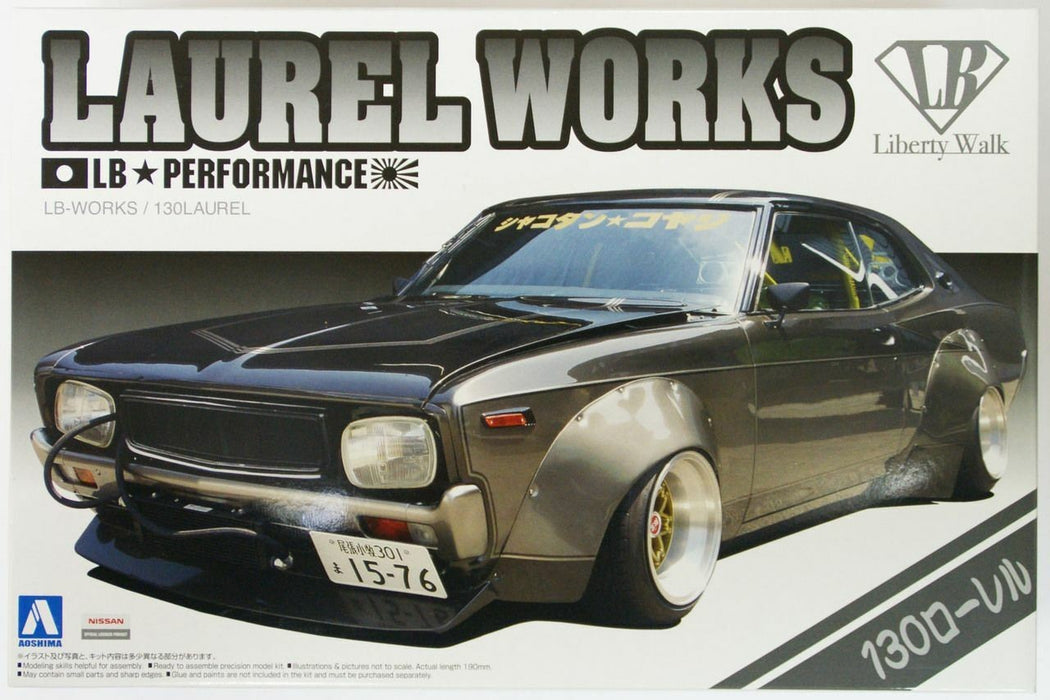 Aoshima Liberty Walk 1/24 Nissan Skyline 130 Laurel Works - 1/24 Scale Model Kit