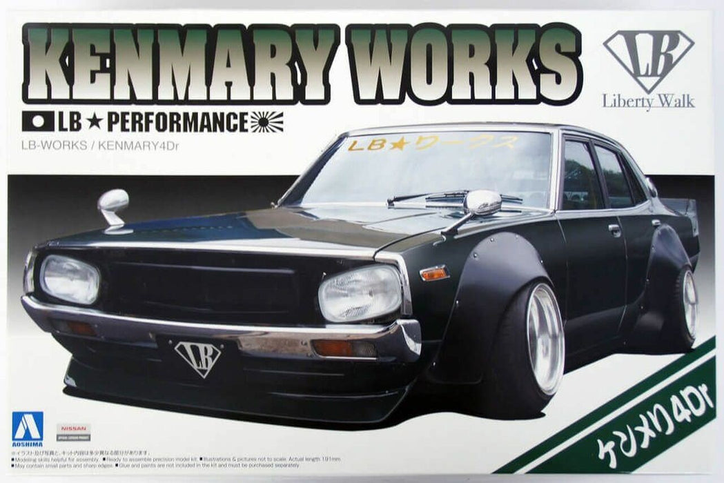 Aoshima Liberty Walk Nissan Skyline Kenmary Works 4Dr 2015 Ver - 1/24 Scale Model Kit