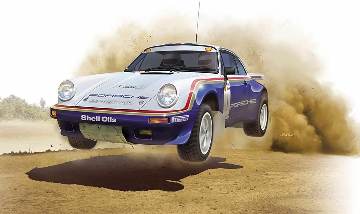 Platz NuNu Racing Series Porsche 911 SC/RS 1984 Oman Rally Winner - 1/24 Scale Model Kit