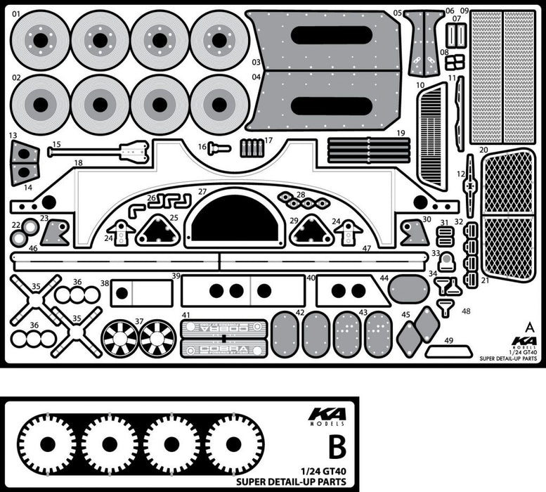 KA Models 1/24 GT40 Mk.I Detail-up DX PACK
