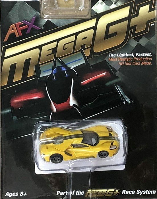 AFX Mega-G+ Ford GT Triple Yellow HO Slot Car