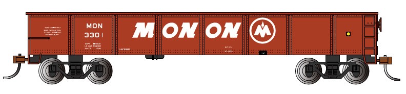 Bachmann Monon No. 3301 - 40' Gondola - HO Scale Model Train