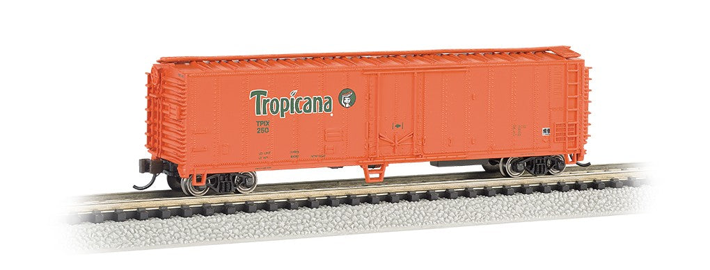 Bachmann Tropicana Orange - ACF 50' Steel Reefer - N Scale Model Train