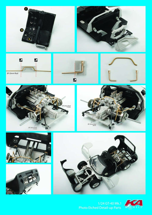 KA Models 1/24 GT40 Mk.I Detail-up DX PACK