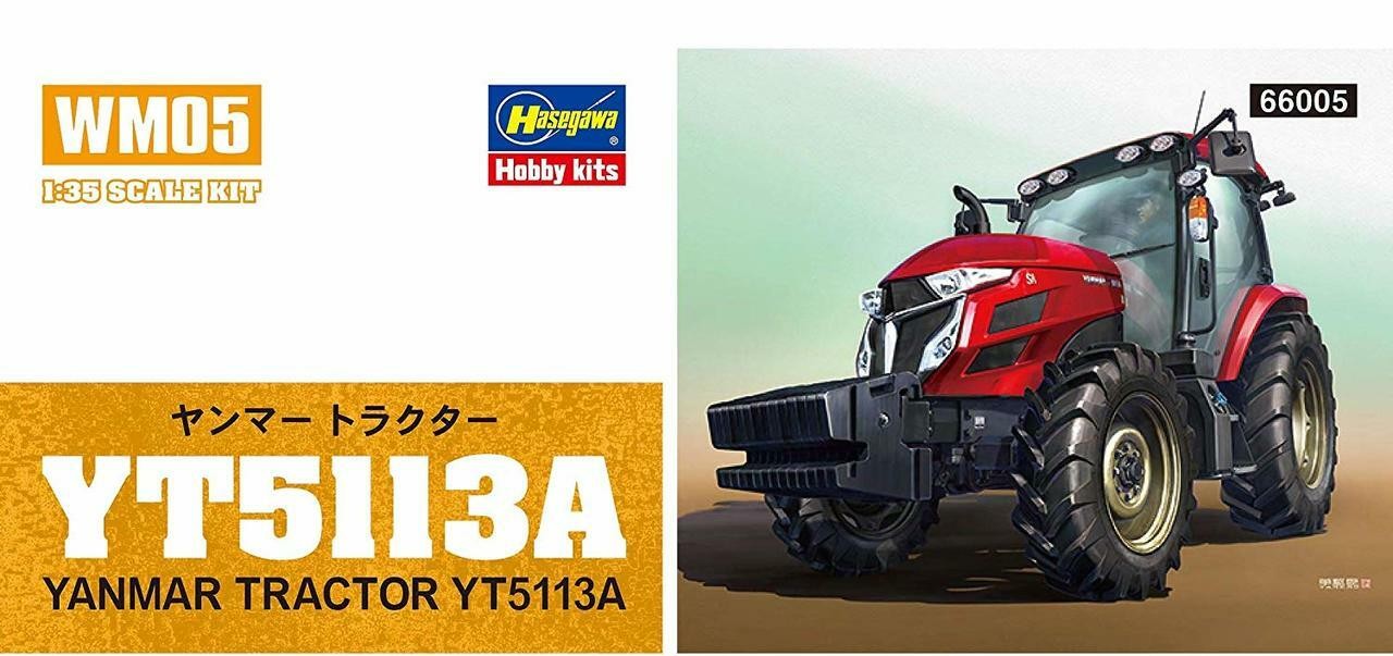 Hasegawa Hitachi WM05 Yanmar Tractor YT5113A - 1/35 Scale Model Kit