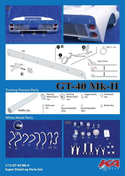 KA Models 1/12 GT40 Super Detail-up Deluxe Pack