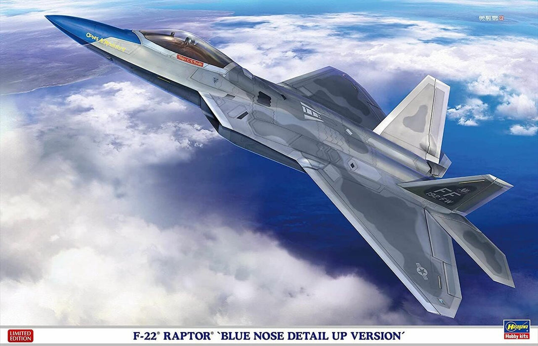 Hasegawa F22 Raptor Blue Nose Detail Up Ver. - 1/48 Scale Model Kit