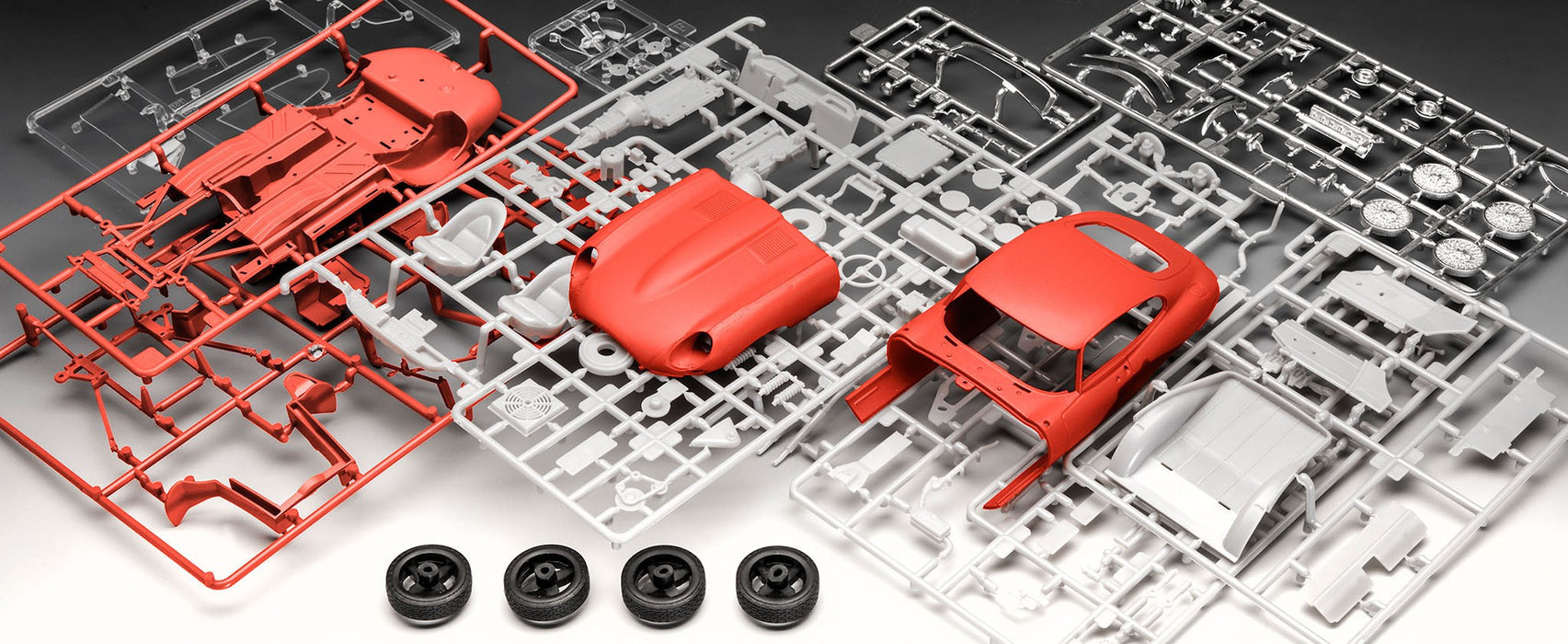 Revell of Germany Jaguar E Type (Coupe)  - 1/25 Scale Model Kit