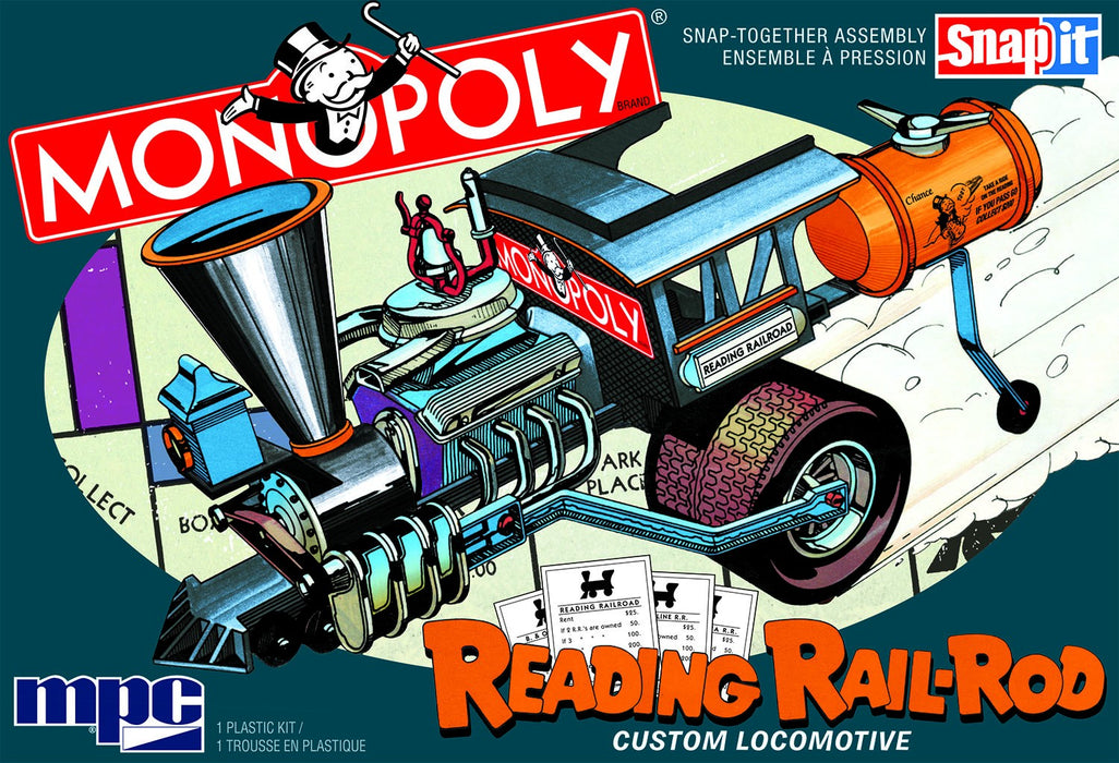 MPC Monopoly Reading Railroad Rod Custom Locomotive (Snap)- 1/25 Scale Model Kit