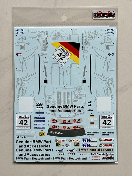 S.K. Decals BMW 320i E46 FIA WTCC Race of France 2005 BMW Team Deutschland - 1/24 Scale