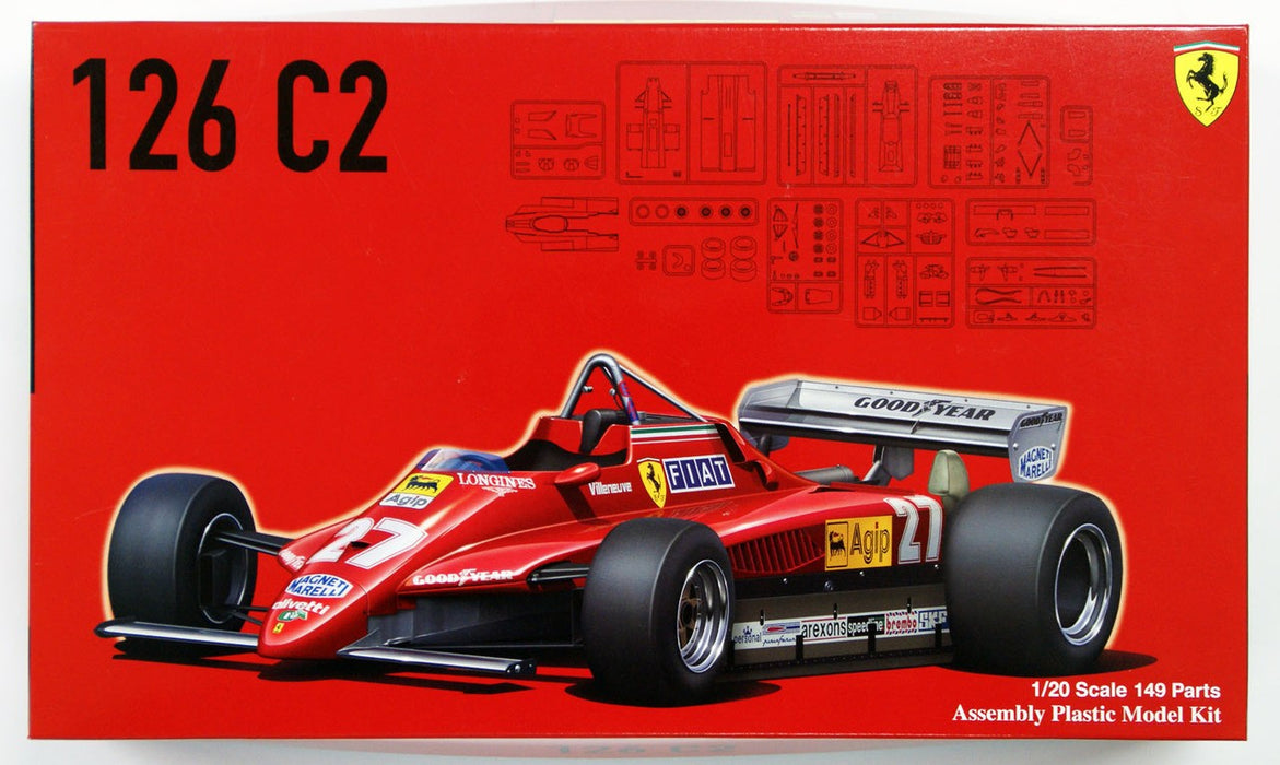 Fujimi GP 091945 F1 Ferrari 126C2 1982 - 1/20 Scale Model Kit