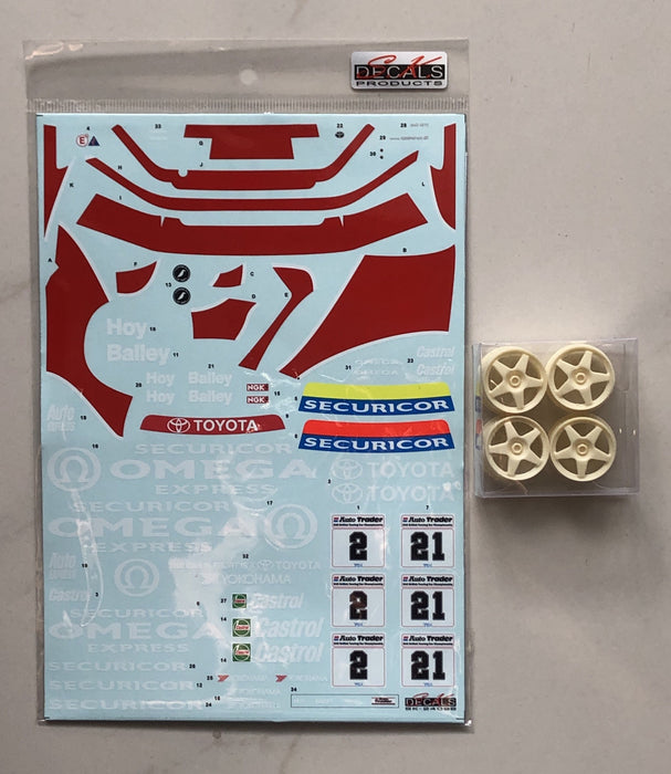 S.K. Decals Toyota Carina E ST191 BTCC 1993 Team Securicor Decals (Beemax) c/w WHEELS  - 1/24 Scale