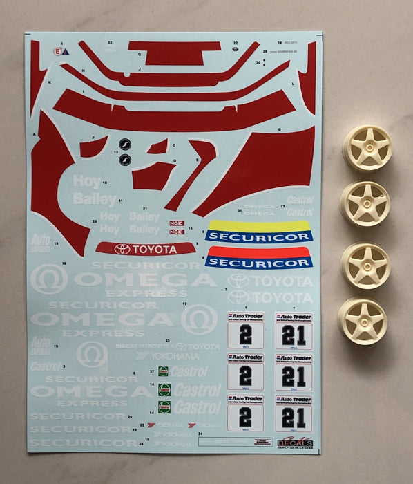 S.K. Decals Toyota Carina E ST191 BTCC 1993 Team Securicor Decals (Beemax) c/w WHEELS  - 1/24 Scale