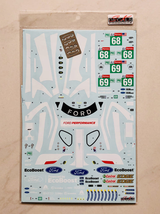 S.K. Decals Ford GT No. 69 No. 68 24 Hours Le Mans 2019 (Team USA) - 1/24 Scale