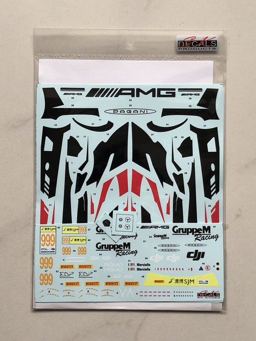 S.K. Decals Mercedes-AMG GT3 Macau 2018 No. 999 GruppeM Racing Decals (Tamiya) - 1/24 Scale