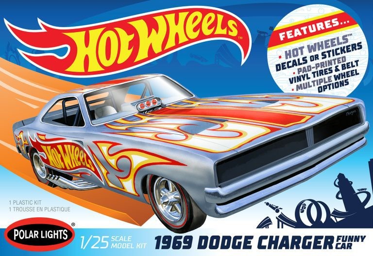 Polar Lights 1969 Dodge Charger Funny Car Hot Wheels - 1/25 Scale Model Kit