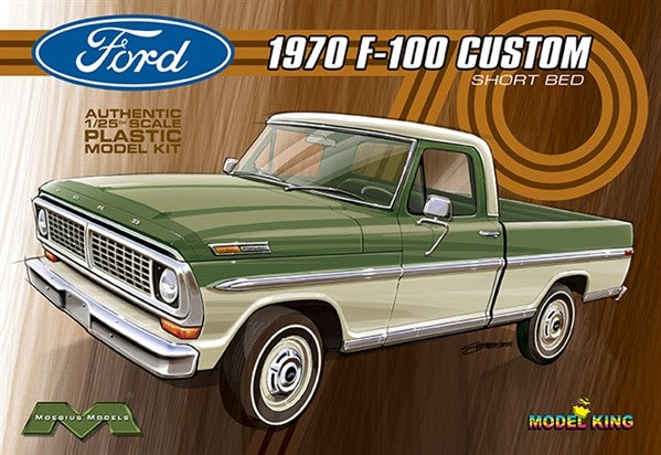 Moebius/Model King 1970 Ford F-100 Custom Shortbed Pickup - 1/25 Scale Model Kit