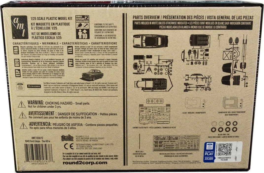 AMT 1949 Ford Coupe The 49'er 3-in-1 Kit - 1/25 Scale Model Kit