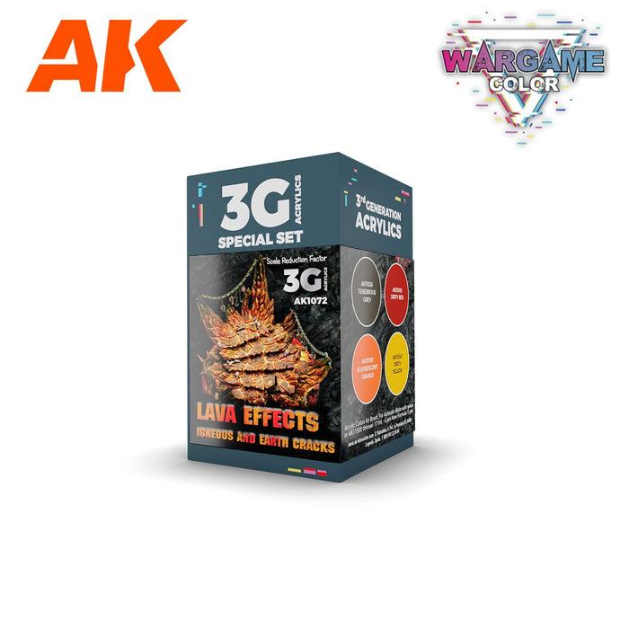 AK Interactive Wargame Color Set: Lava Effects - AK1072