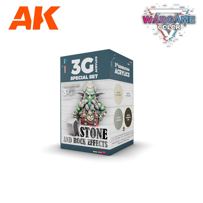 AK Interactive Wargame Color Set: Stone and Rock Effects - AK1074