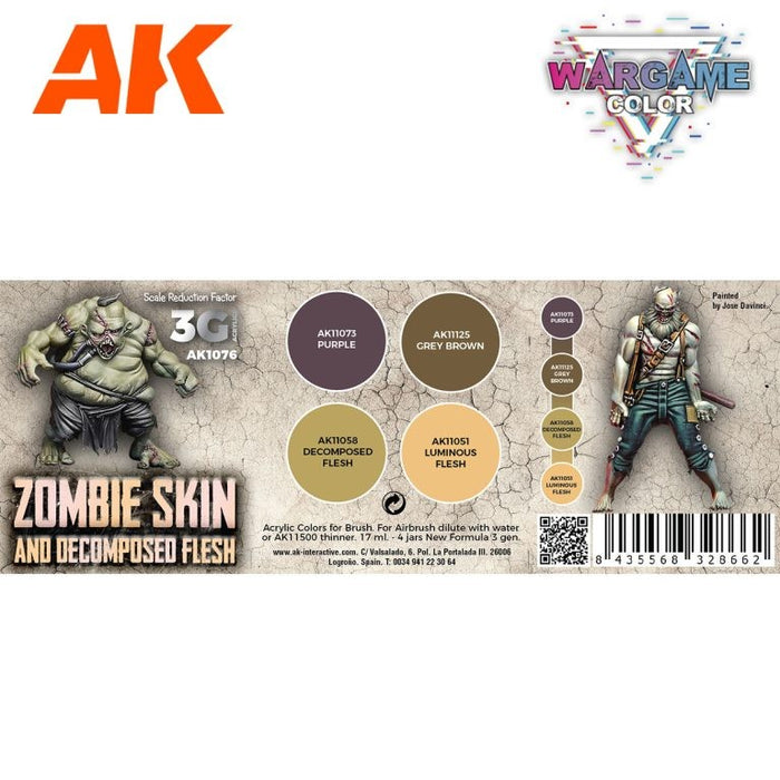 AK Interactive Wargame Color Set: Zombie Skin - AK1076